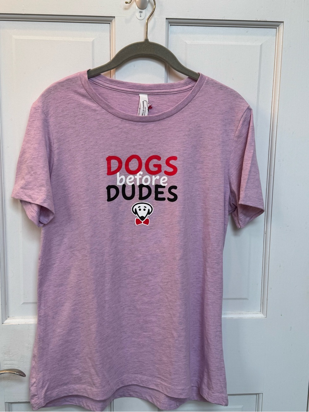 Bella Canvas Women’s 'Dogs Before Dudes' Graphic Tee